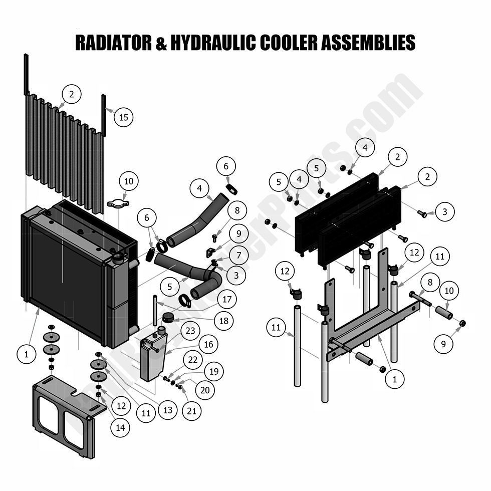 2018 Diesel - 1500cc - Radiator and Hydraulic Cooler